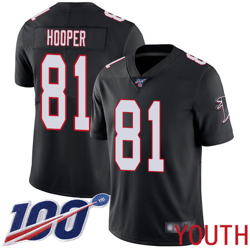 Atlanta Falcons Limited Black Youth Austin Hooper Alternate Jersey NFL Football 81 100th Season Vapor Untouchable